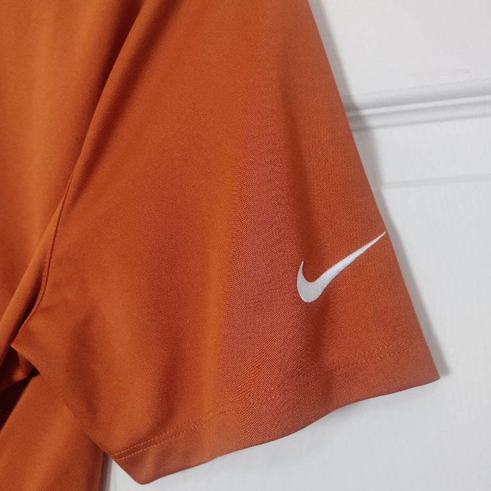 Nike Golf Men's Polo Shirt Dri-Fit Standard Fit Short Sleeve Orange Small